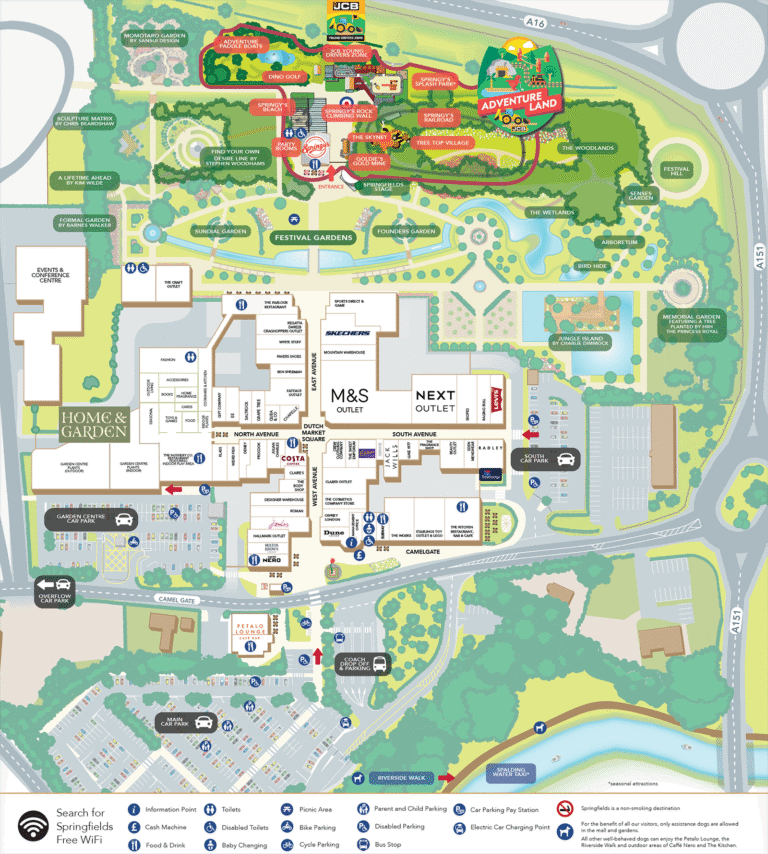 Springfields Map | Springfields Designer Outlet